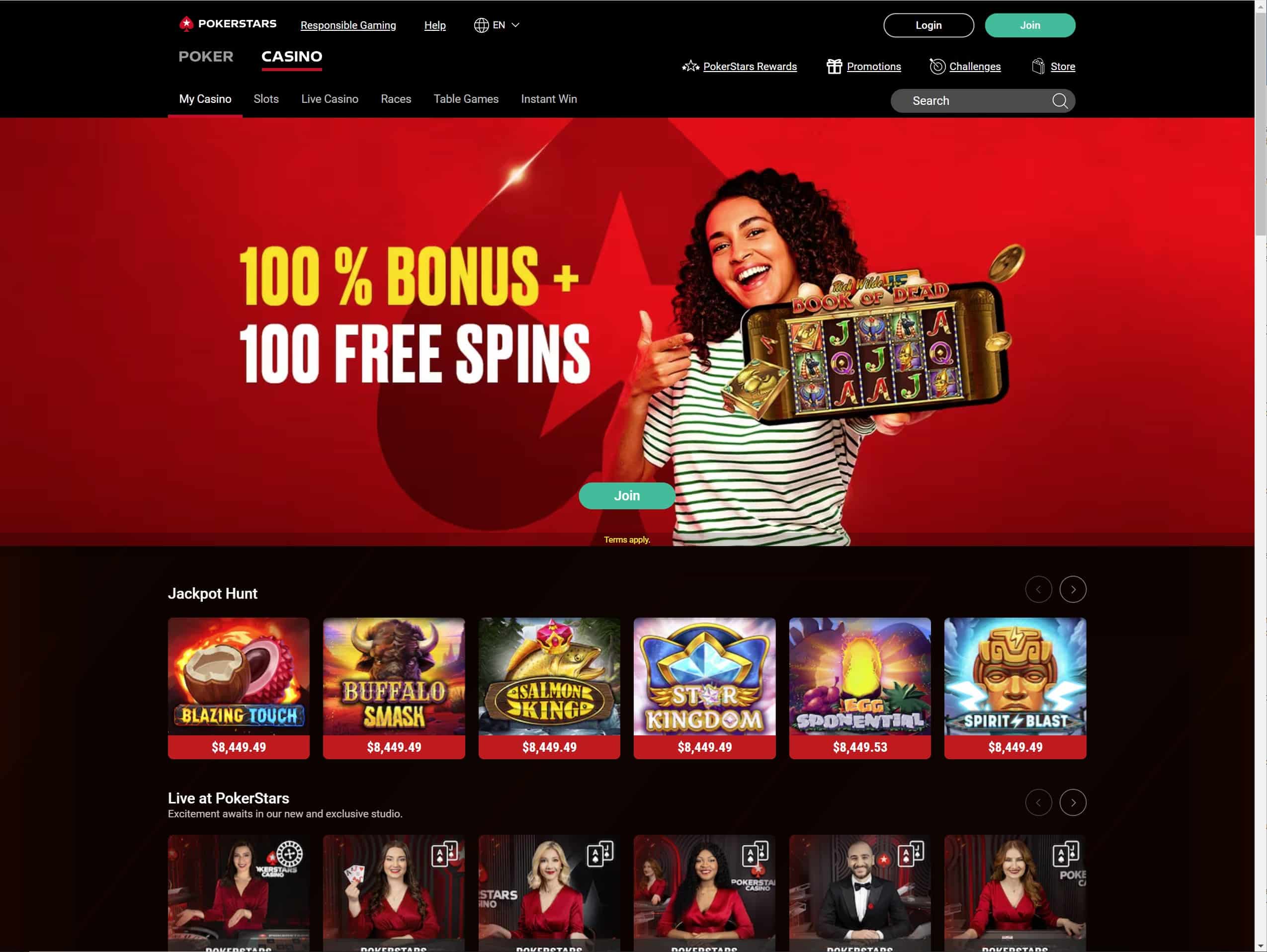 PokerStars Casino screenshot